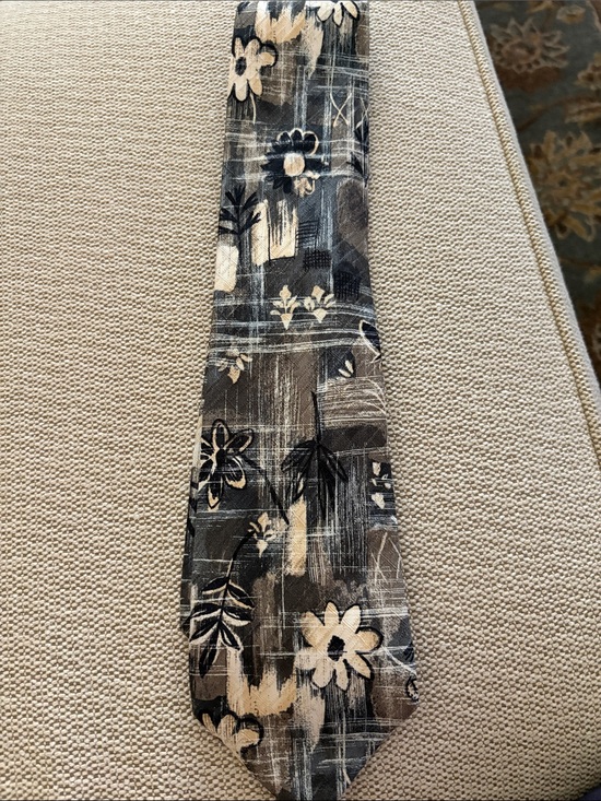 Bolgheri Other - Bolgheri multi color black grey cream silk tie perfect condition